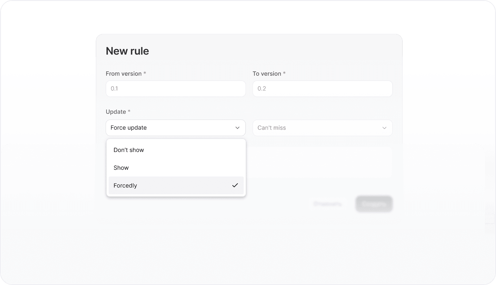 Update rules